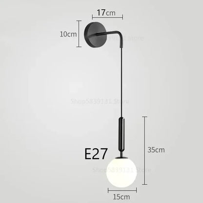 Modern Nordic Glass LED Wall Lamp