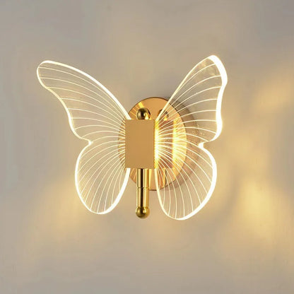 Butterfly LED Wall Lamp Interior Modern Metal Acrylic