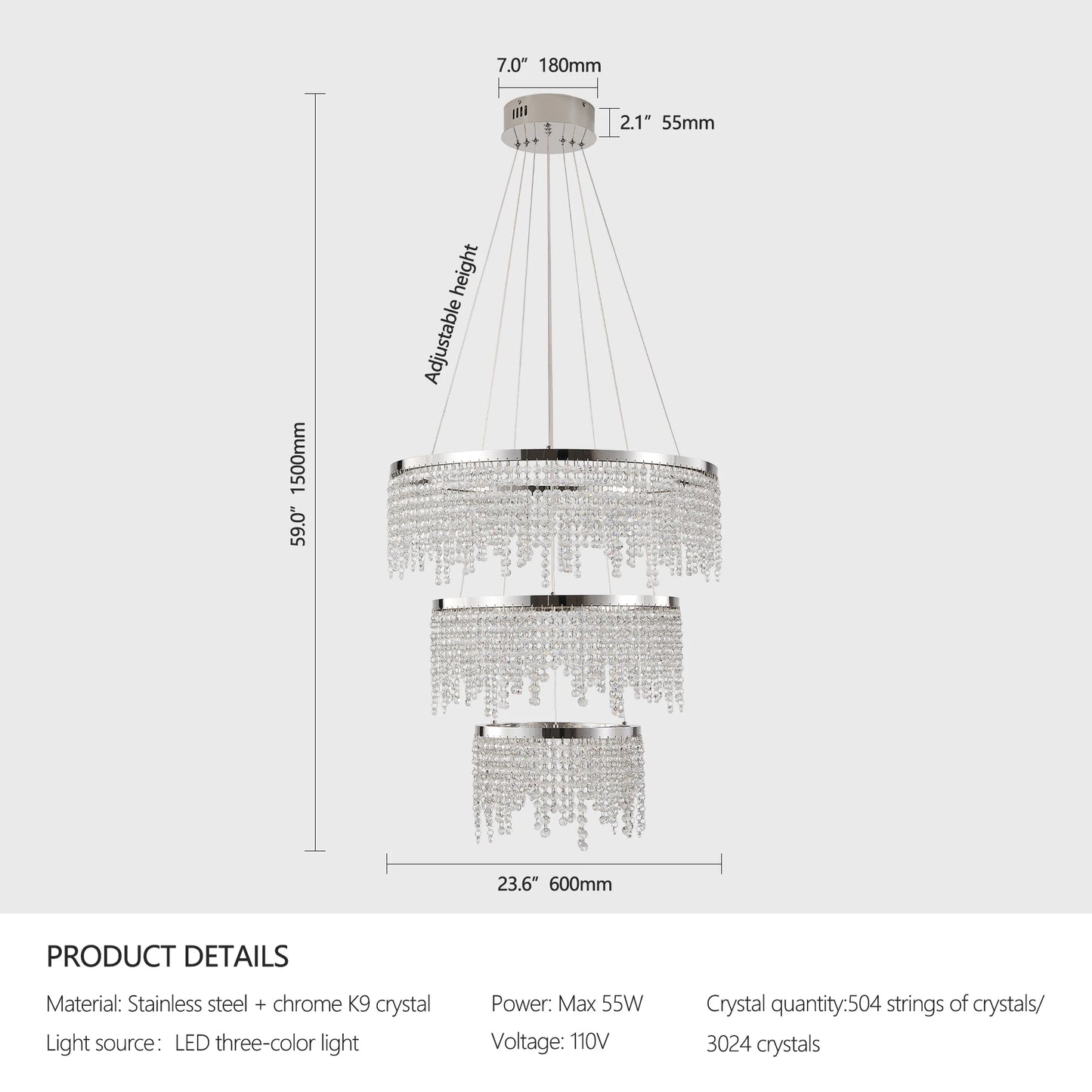 Crystal Chandelier,  Luxury Round Chandelier,