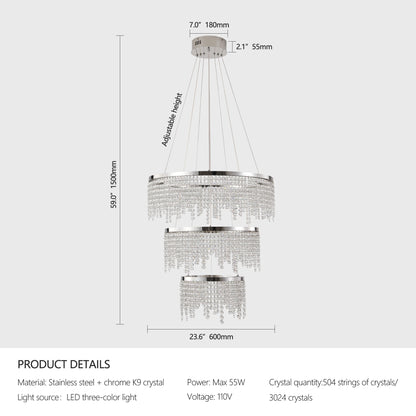 Crystal Chandelier,  Luxury Round Chandelier,