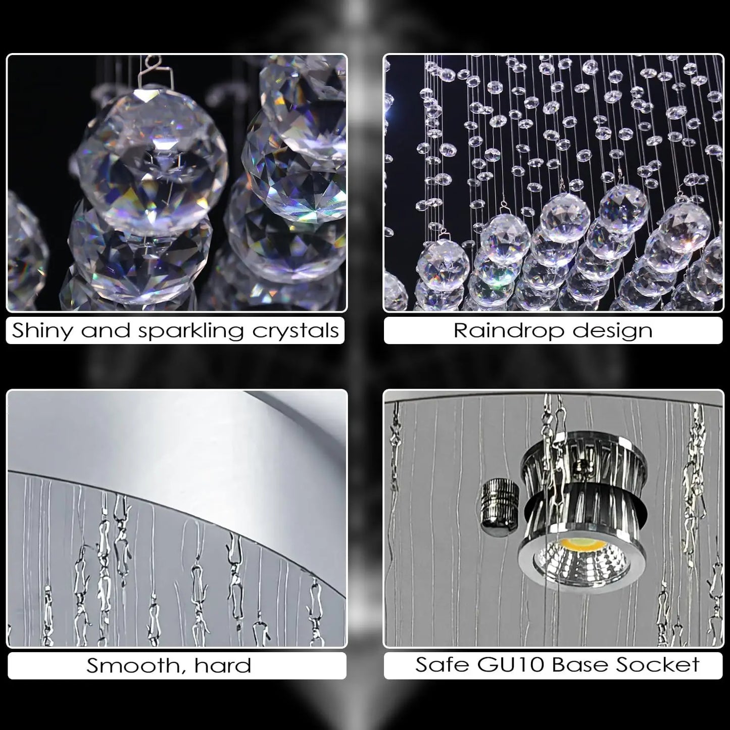 Rectangular Linear Crystal Chandelier for Kitchen Island,
