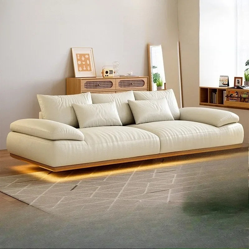 White Lazy Sofa – Mid Century Designer Style