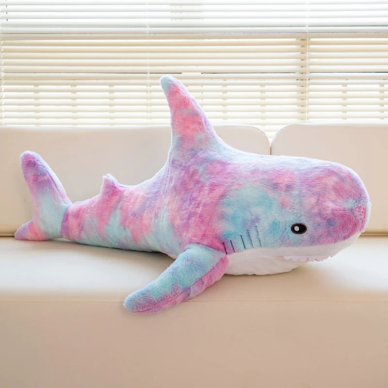 140CM Big Soft Simulation Cute Shark Plush Toys Kawaii Stuffed Kids Children Boys Girls Lovely Animal Pillow for Birthday Gifts