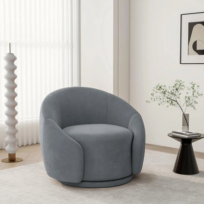 Small Swivel Barrel Accent Chair – No Assembly