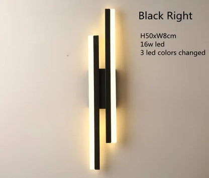 LED Wall Lamp Wall Sconces Copper Line Pipe Acrylic Lampshade