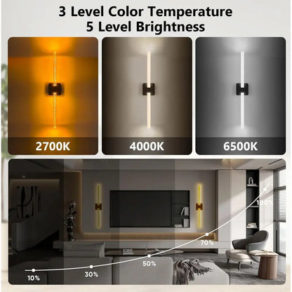 25" Crystal LED Wall Sconces Set of 2, Modern Luxury Wall Lights, Elegant Indoor Lighting Fixture