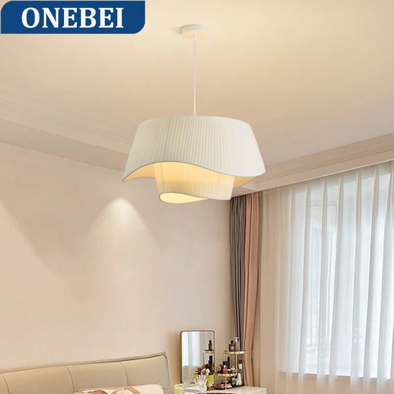 Nordic Cream Fabric Pendant Chandelier