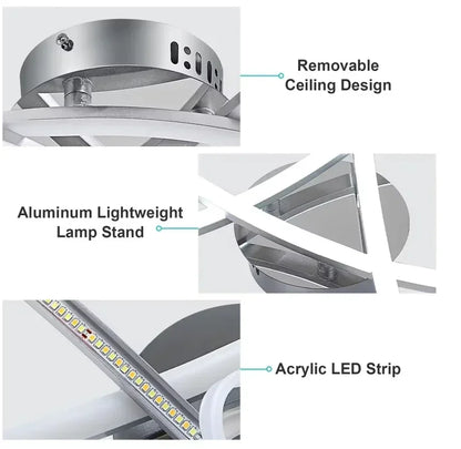 Modern Creative LED Ceiling Lamp Three-Branch