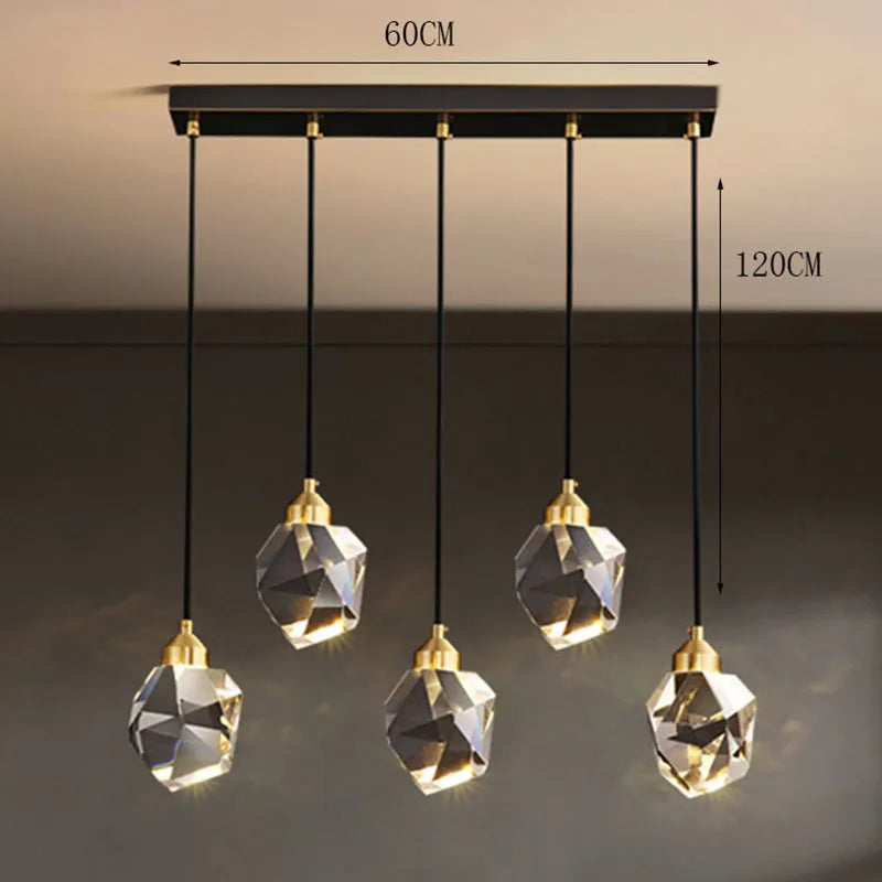Modern Crystal Staircase LED Chandelier