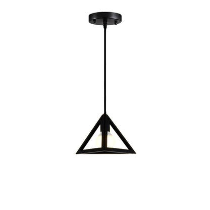 Vintage Wrought Iron Frame Pendant Light – Industrial Ceiling Chandelier for Restaurant & Home