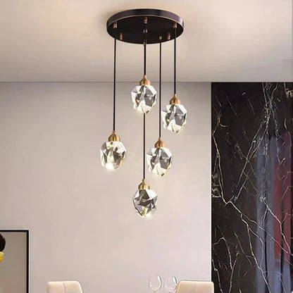 Modern Crystal Staircase LED Chandelier