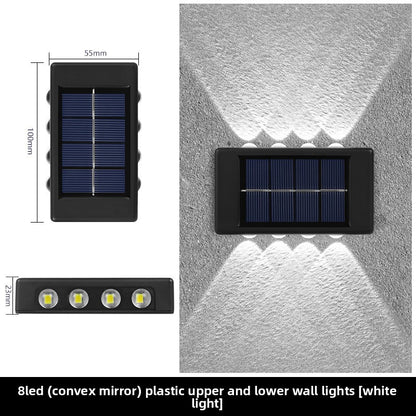 Solar-powered wall light