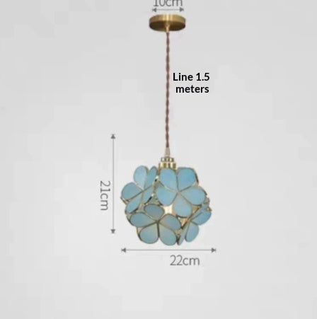 Stained Glass Chandelier Hanging Line Lamp