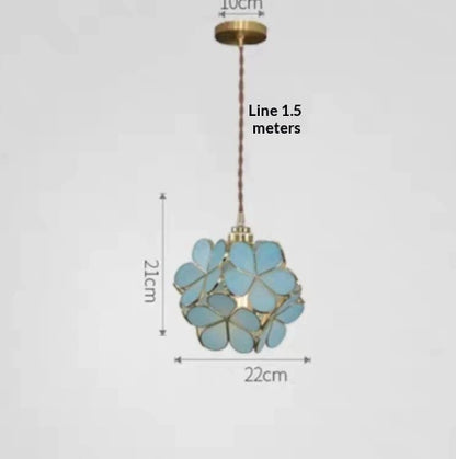 Stained Glass Chandelier Hanging Line Lamp