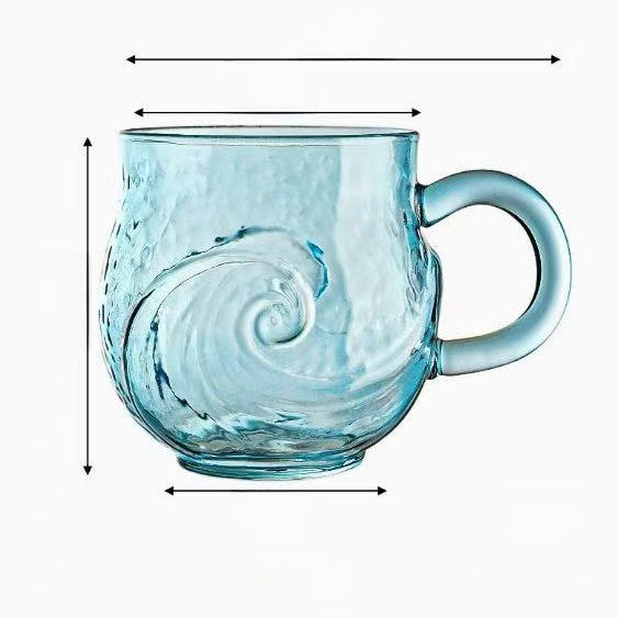 Painted Book-Shaped Stacking Glass Mug