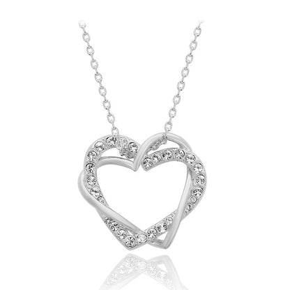 Fashion Heart-shaped Earrings Necklace Jewelry Set