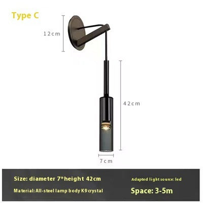 Copper Crystal Wall Lamp