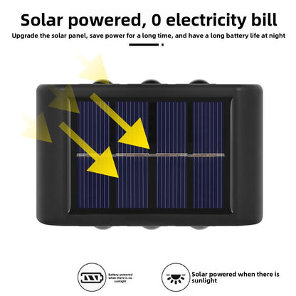 Solar-powered wall light