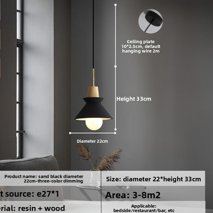 Modern Wooden LED Pendant Lamp