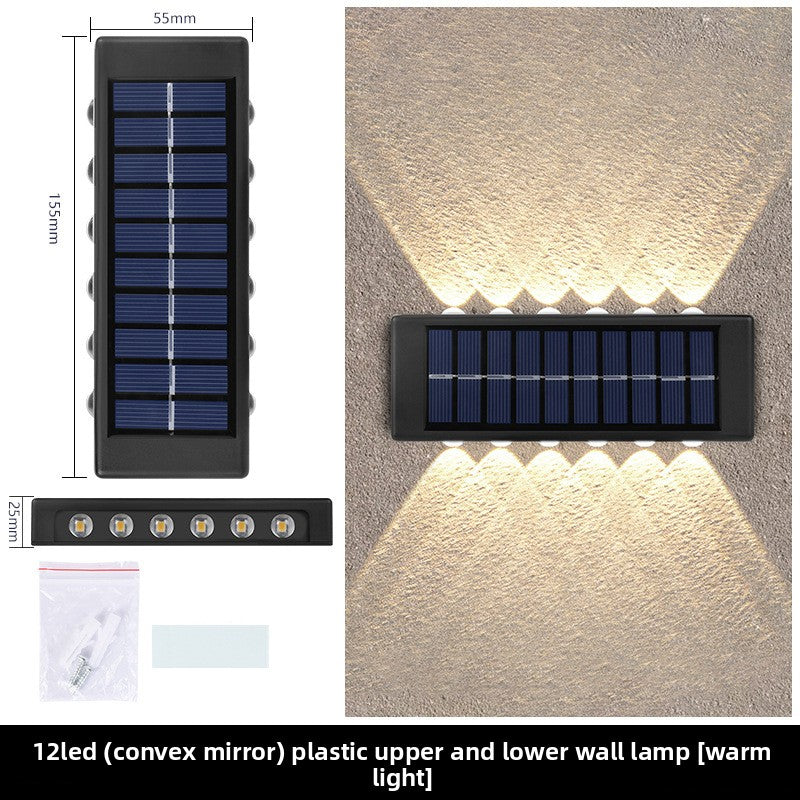 Solar-powered wall light