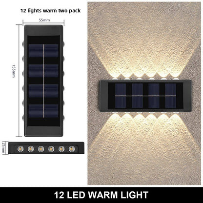 Solar-powered wall light