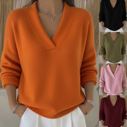 Women’s V-Neck Knitted Sweater