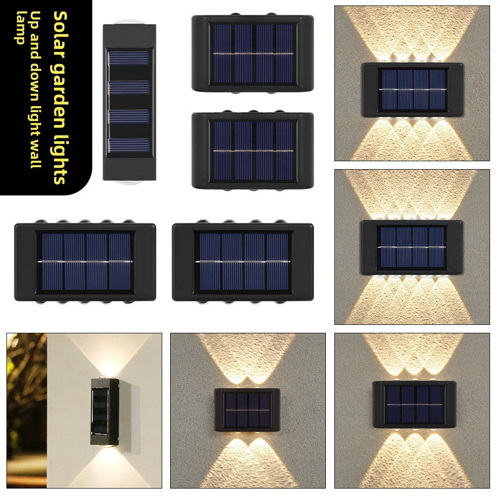 Solar-powered wall light