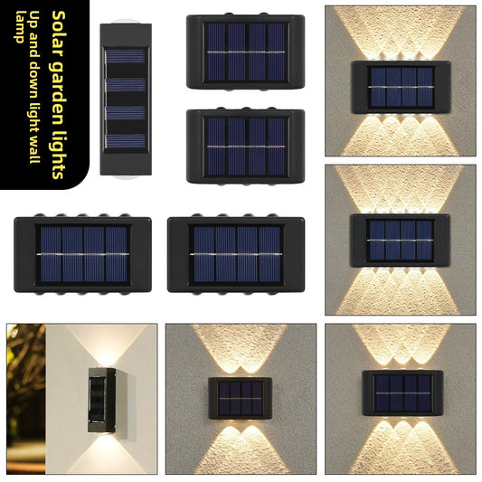 Solar-powered wall light