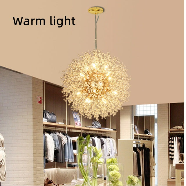 Modern Dandelion Crystal Lighting Fixture