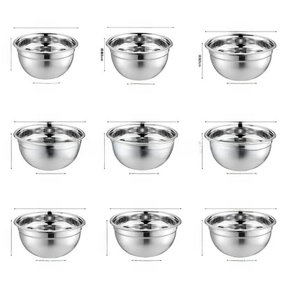 Stainless Steel Mixing Bowl with Silicone Base and Measurement Marks