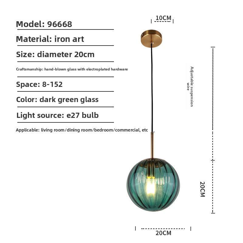 Nordic Stained Glass Pendant Light