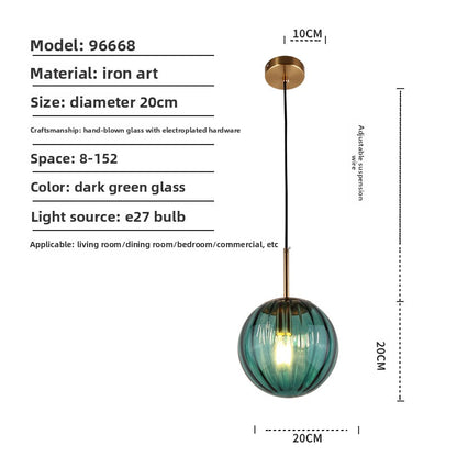 Nordic Stained Glass Pendant Light