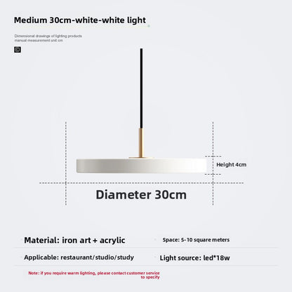 Minimalist Nordic Single Head Bedroom Chandelier
