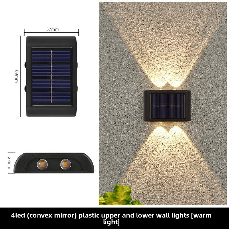 Solar-powered wall light