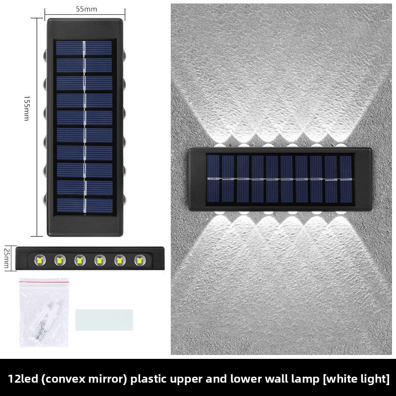 Solar-powered wall light