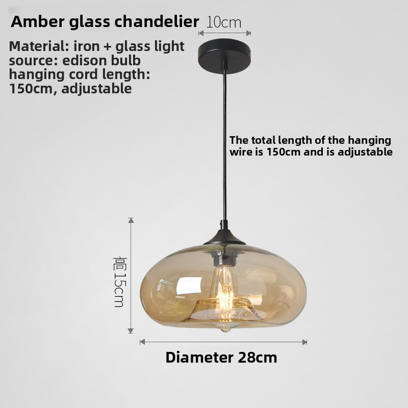Nordic Stained Glass Pendant Light