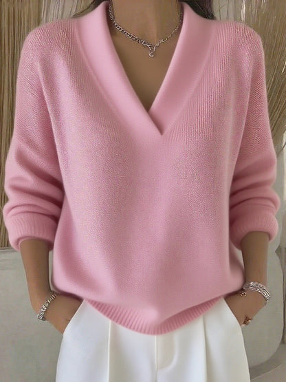 Women’s V-Neck Knitted Sweater