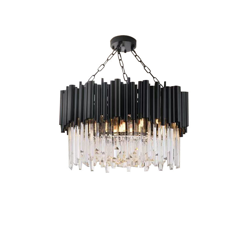 Black Crystal Living Room Chandelier
