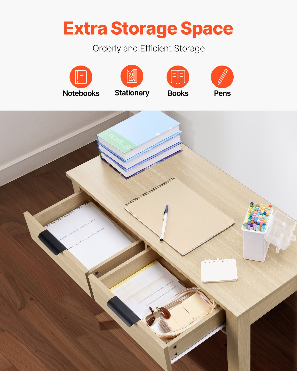 Kids Writing Desk with Storage