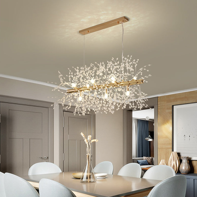 Modern Dandelion Crystal Lighting Fixture