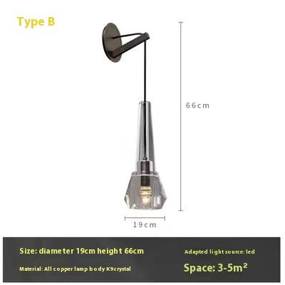 Copper Crystal Wall Lamp