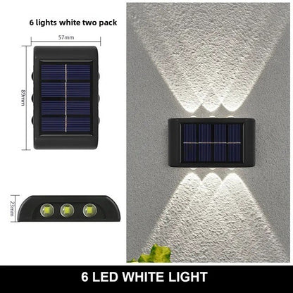 Solar-powered wall light
