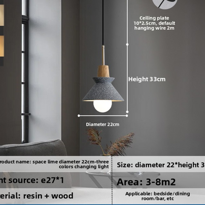 Modern Wooden LED Pendant Lamp