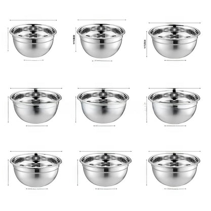 Stainless Steel Mixing Bowl with Silicone Base and Measurement Marks